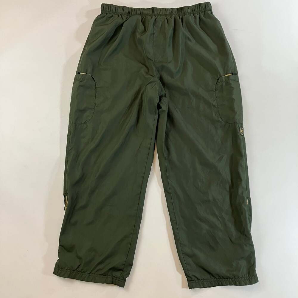 Vintage Starter Men's Olive Green Nylon Windbreaker Track Pants L 90s